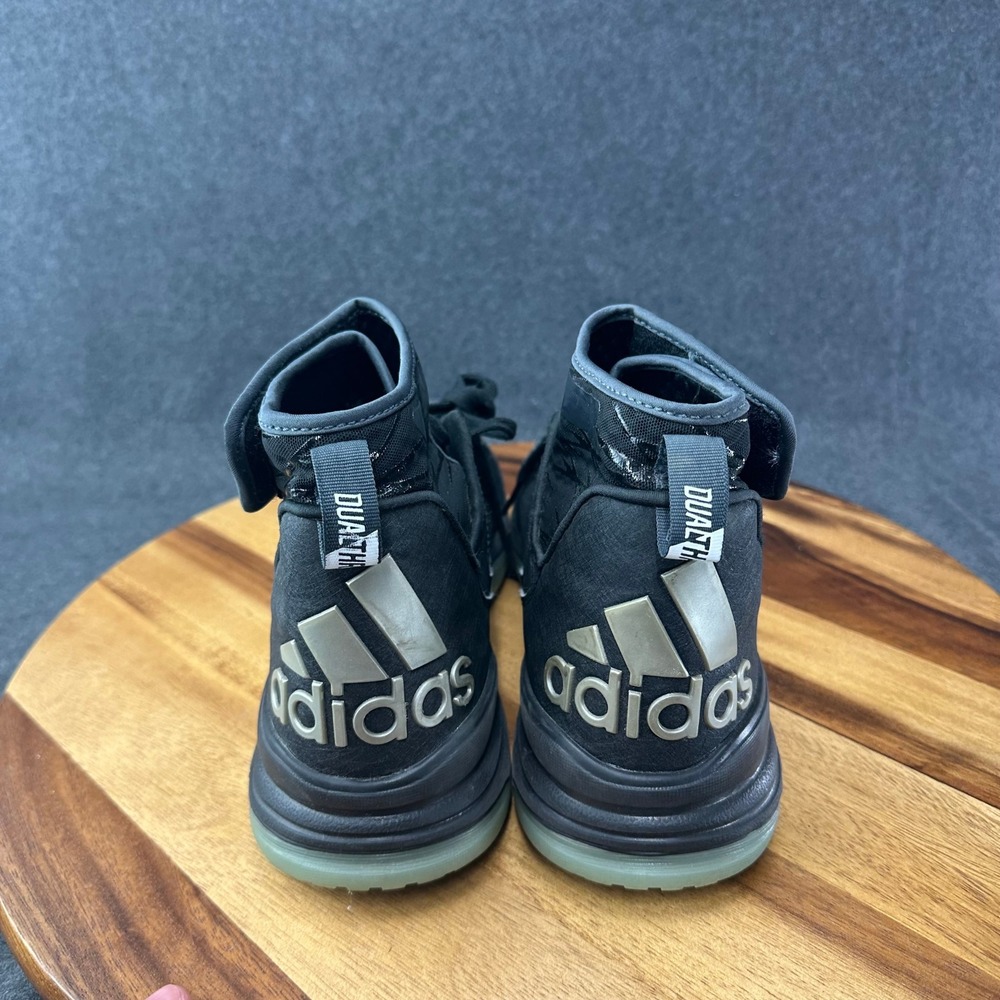 Adidas Dual Threat Basketball Shoes Mens 10 Black Silver D69585 - Picture 6 of 10